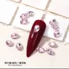 Arte de Uñas Punta Inferior Corazón Torcido Joyería de Diamantes Super Brillante Lujo Cristal Corazón de Melocotón Hacha Diamante Grande Rosa Decoración de Uñas Diamante de Amor