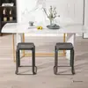 Banqueta de ferro forjado para uso doméstico, banqueta quadrada moderna e simples, banqueta de fast food, conjunto de banquetas de ferro forjado espessado, banqueta para mesa de jantar, banqueta de aço, banqueta com armazenamento