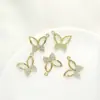 Chapado UV vintage con concha de diamante gato lazo mariposa mariposa sol accesorios de joyería collar colgante DIY k blanco k