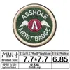 Parche de Tela Bordado Blanco y Negro Borde Rojo Impreso Velcro Criaturas Animales Insignia Cuadrada Parche Táctico Velcro