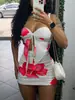Amazon Ropa europea y americana transfronteriza para mujer sexy chica caliente conjunto de dos piezas falda bodycon ajustada de moda sin tirantes para damas