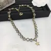 Collar Cd Dior/Dior de Venta Caliente Transfronteriza para Mujer, Collar Cd Cielo Estrellado de Latón Retro Europeo y Americano, Venta al por Mayor desde el Fabricante
