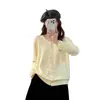 [Especial] Coleção de Outono 100kg para Mulheres Plus Size: Cardigã de Tricô de Renda Estiloso e Elegante Suéter Casual 0983