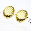 Pendientes ovalados sencillos de oro blanco y cobre chapados en oro, pendientes colgantes en forma de abanico, pendientes de estilo moderno, joyería