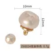 Botões Perolados Irregulares com Esmalte Iridescente e Base de Metal, Acessórios de Botão Multicor de Pérola Mabe Artificial