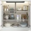 Estante de Almacenamiento Retráctil para Fregadero de Cocina Estante en Capas de Acero Inoxidable Almacenamiento Interior de Gabinete Acero Inoxidable Multifuncional para Utensilios de Cocina