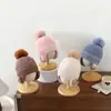 Chapéu de lã fofo coreano para crianças de meia-idade e mais velhas, chapéu com proteção para as orelhas de urso super adorável para crianças, chapéu de bebê à prova de vento para outono e inverno de comércio exterior
