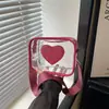 2026 Moda PVC Verano Transparente Tendencia Personalidad Nuevo Simple Corazón Casual Correa Ancha Bolso Cruzado al Hombro para Mujer