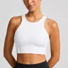 Sujetador deportivo de una pieza acanalado para mujer con diseño de espalda en I, adecuado para correr, fitness y ciclismo, transpirable, de secado rápido, con almohadillas en el pecho
