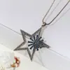 Collar de estrella geométrica de cinco puntas, nuevo, directo de fábrica 2020, moda Joker, suéter largo, venta al por mayor transfronteriza