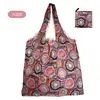 Bolsa de Tote de Compras Floral Grande de 190t en Stock de Gran Venta, Bolsa de Poliéster al por Mayor, Bolsa Plegable, Bolsa de Regalo Promocional
