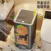 Lixeira doméstica de grande capacidade com tampa para banheiro, vaso sanitário, sala de estar, cozinha, quarto; lixeira acionada por pedal