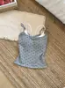 Camisola com estampa de bolinhas estilo coreano para mulheres, com bojo embutido, modelagem justa e um lindo detalhe nas costas
