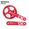 Disco dentado para bicicleta de montaña MEROCA, manivela de orificio cuadrado de aleación de aluminio, 8-11 velocidades, dientes positivos y negativos modificados, disco único