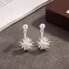 Pendientes Colgantes de Fuegos Artificiales de Perla de Uso Bidireccional para Mujer Lujo Ligero Gama Alta Diseño Único Exquisitos Colgantes de Pendientes Joyería para Orejas