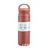 Efeito Linha Aço Inoxidável 304 Tampa Portátil Elemento Copo Portátil Simples Copo de Acompanhamento Copo de Presente Tampa Plana Copo Térmico