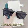 P29037 Gafas de Sol Retro Cuadradas para Hombre de Verano con Protección UV Montura de Metal Polarizadas para Pesca Protector Solar
