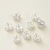 Acessórios para Joias DIY Cor-Preservante Banhados a Cobre Contas Espaçadoras Ouro 18K com Furo Moeda de Cobre Contas Soltas Materiais para Montagem de Pulseiras