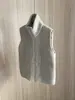 Estilo Europeo 26 Otoño e Invierno Nuevo Chaleco de Plumas para Mujer Ajustado de Alta Gama Elegante con Cuello Alto de Punto Patchwork