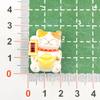 Gato de la suerte de dibujos animados para niños, accesorios de resina DIY, pegamento de crema, llavero, pinza para el pelo, material para refrigerador, venta al por mayor