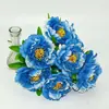 Venta al por mayor de Ramilletes de Flores Artificiales de 10 Piezas de un Fabricante de Pantallas, con Flores de Seda Artificial Estilo Chino para Decoración y Arreglos de Boda