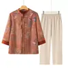 Jaquetas de Primavera para Mães de Meia-Idade e Idosas, Novas Blusas Tendência deste Ano em Estilo Chinês, Looks Estilosos para Avós e Idosos