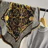 ¡Atmósfera Inspirada en el Arco del Triunfo! Elegante y Lujoso Bufanda Cuadrada de Lana y Seda para Mujer, Bufanda Cuadrada de Lana y Seda para Primavera y Otoño, Chal, Bufanda para el Cuello