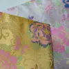 Tecido Jacquard de Peônia Florada Riqueza Jaqueta Colete Roupa Bagagem Designer Tecido Decorativo Dourado