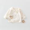 Roupa de Meio-Costas para Recém-Nascido Roupa Infantil Blusas de Bebê Primavera Roupa de Bebê Recém-Nascido Roupa de Monge de Bebê Categoria a Algodão Puro