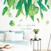 Nuevo LD96004 Hoja verde tropical fresca Dormitorio Sala de estar Entrada Hogar Decoración de pared Adhesivo de pared autoadhesivo