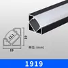 Luz Linear de LED Liga de Alumínio Luz Triangular com Ranhura para Cartão Topo Curvo em V Canto de Canto Reto Luz Linear com Ranhura de Alumínio Clara e Escura