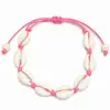 Pulsera de conchas TK transfronteriza más vendida, pulsera tejida de conchas estilo playa hawaiana, pulsera de muñeca ajustable casual de verano