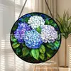Colgante de cristal de hortensia de cuatro colores adorno colgante de cristal para el hogar decoración de ventana atrapasoles de jardín