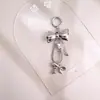 Colgante de Bolso Lazo de Acrílico Plateado Cadena de Serpiente Llavero de Metal para Coche Cadena Creativa para Teléfono Venta al por Mayor