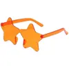 Gafas de Sol de Color Gelatina Transparente con Forma de Corazón de Amor, Corazón de Melocotón, Llama, Estrella de Cinco Puntas, Gafas de Sol de una Sola Pieza