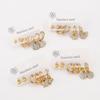 Ze0827 Pendientes de Diamante de Acero Inoxidable de Diseño Simple Europeo y Americano Transfronterizo Pendientes Geométricos Retro de Acero de Titanio para Mujer