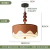 Lâmpada de comércio exterior E27 vento Nanyang estudo quarto sala de jantar lustre estilo Wabi-sabi retrô mesa de jantar tecido japonês estilo antigo meio