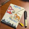 Nepal Hecho a Mano Cuenta Mariposa DIY Hebilla Doble Grande Pony Crayon Material Collage Papel Poesía Paquete de Materiales
