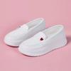 Sapatos de enfermeira médica sola macia antiderrapante 2024 outono novo longo suporte não cansado pés pequenos sapatos brancos all-match sapatos de trabalho à prova d'água