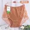 Braguitas de cintura alta de encaje sexy de talla grande para mujer, con costuras de malla transparente modal, mm200 kg