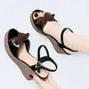 Nuevas Sandalias de Verano 2026 Estilo Hada Tacón Alto Cuña Plataforma Impermeable Suela Gruesa Correa Única Romanas Peep-Toe