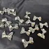Accesorios de plástico con lazo plateado CCB, materiales para joyería DIY, accesorios hechos a mano con cuentas, piezas decorativas para pulseras y collares