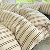 Juego de Ropa de Cama Cuatro Piezas Estilo Japonés Fuji Cuadros Rayas Simples Algodón Nube Lavado Estudiante Funda Nórdica Tres Piezas Bolsa de Cama
