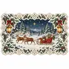 2027 Nuevo Mantel Individual de Encaje Navideño Mantel Hueco Decoración de Mesa Festiva Accesorios para el Hogar