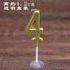 Vela digital galvanizada en oro Tuhao con forma de pastel decorativo para hornear, caja transparente, embalaje independiente, tarjeta de feliz cumpleaños