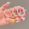 Pulseiras Infantis de Desenho Animado, Acessórios para Meninas, Joias com Contas, Acessórios Versáteis de Viagem para Meninas, Presentes para o Dia das Crianças