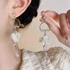 Pendientes de flores blancas retro francesas de Super Fairy, ligeros, lujosos, exquisitos, de alta gama, con temperamento, a la moda, personalizados y combinables.