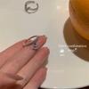 Anel de dedo indicador Dongju estudante zircônia carta de amor coreano ins feminino 2022 novo tendência nicho design moda