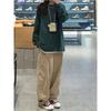 Pantalones Rectos Sueltos de Nuevo Estilo para Primavera y Otoño para Hombres y Mujeres, de Cintura Alta, Ajustados, Monos Casuales de Pierna Ancha para Mujeres