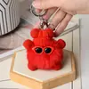 Pelota de Peluche Linda Peluche Bola de Carbón Falsa Colgante de Bolso Muñeca Colgante Muñeca de Dibujos Animados Llavero de Coche Regalo